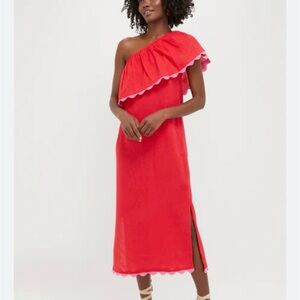 Tuckernuck Red One Shoulder Dress